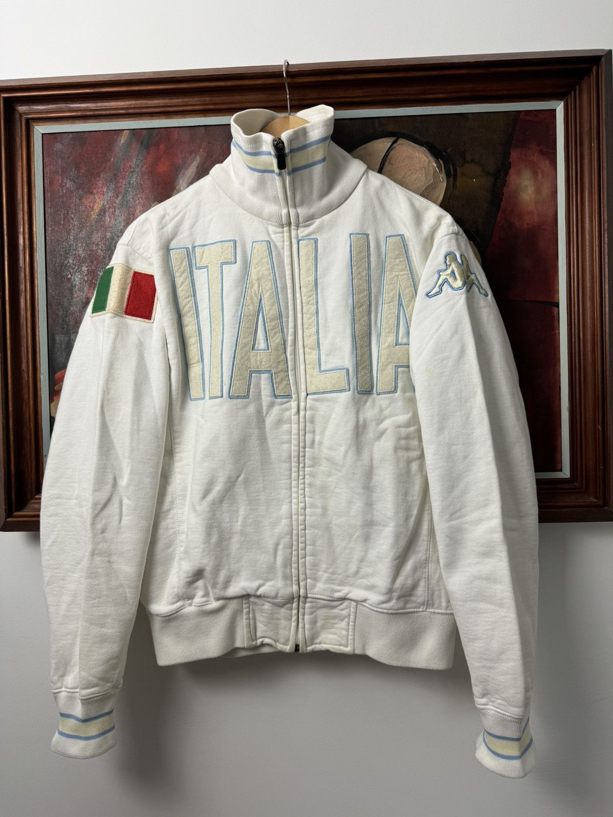 Kappa Vintage Italia Italy Sweatshirt Zip Track Top Y2K Hype TOP DRWR