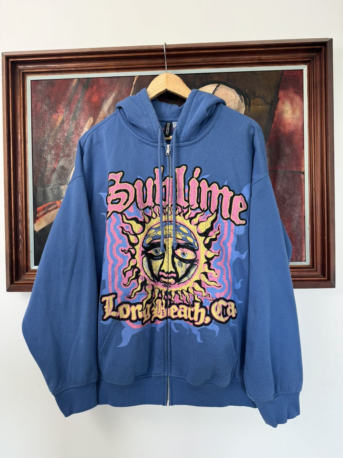 Sublime Boxy Fit Zip Graphic Hoodie H m Punk Band Vintage TOP DRWR