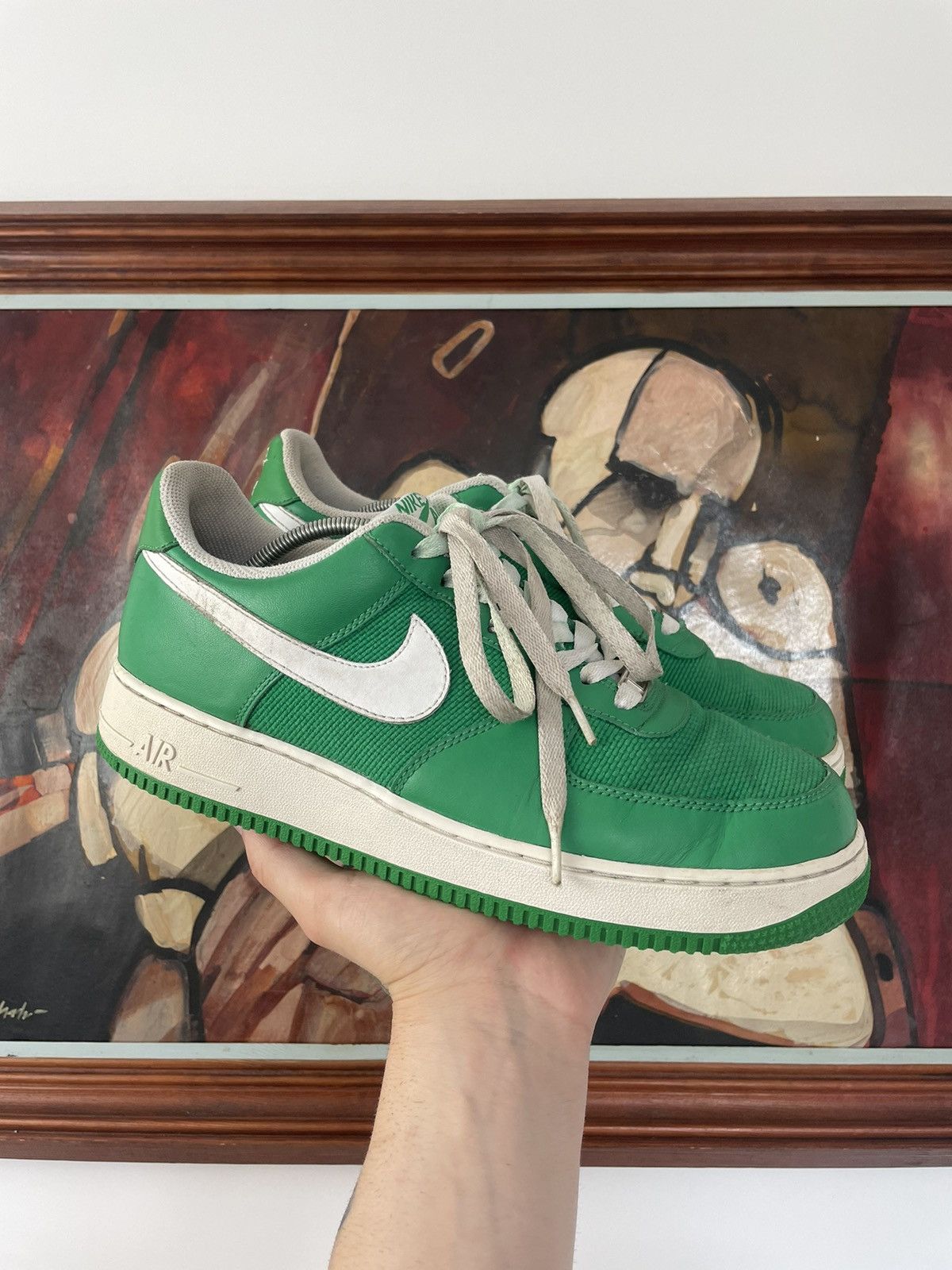 Nike Rare Sneakers Nike Air Force 1 Low AF1 Lucky Green Rare Boston Celtics TOP DRWR