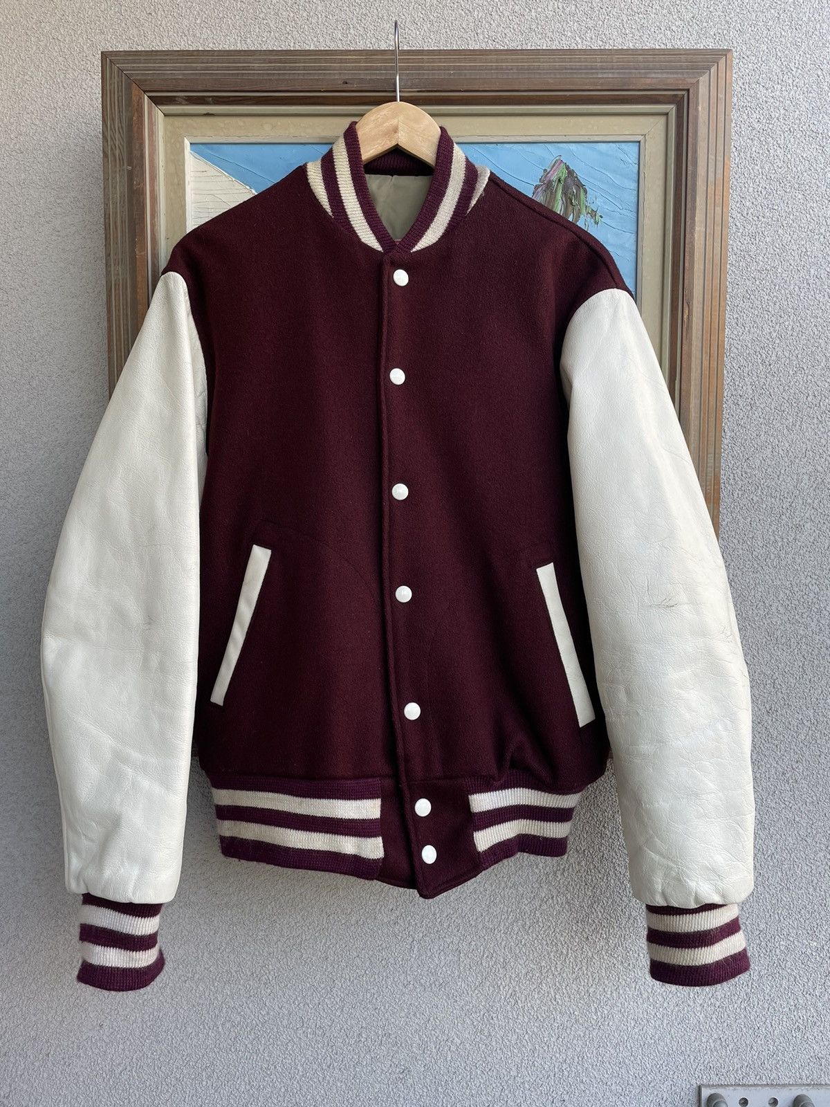 Vintage 80s Varsity College USA Baseball Jacket Empire Rare TOP DRWR