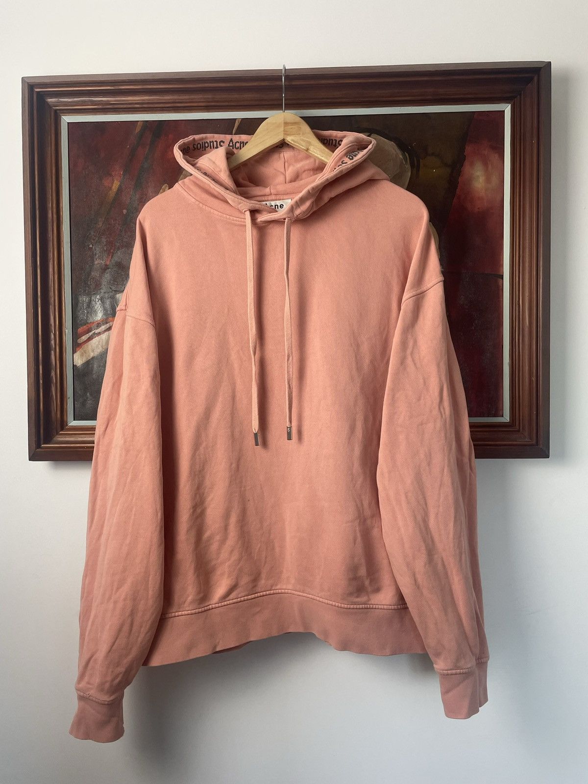 Acne Studios Yala Hoodie Oversize Boxy Fit Streetwear Peach TOP DRWR