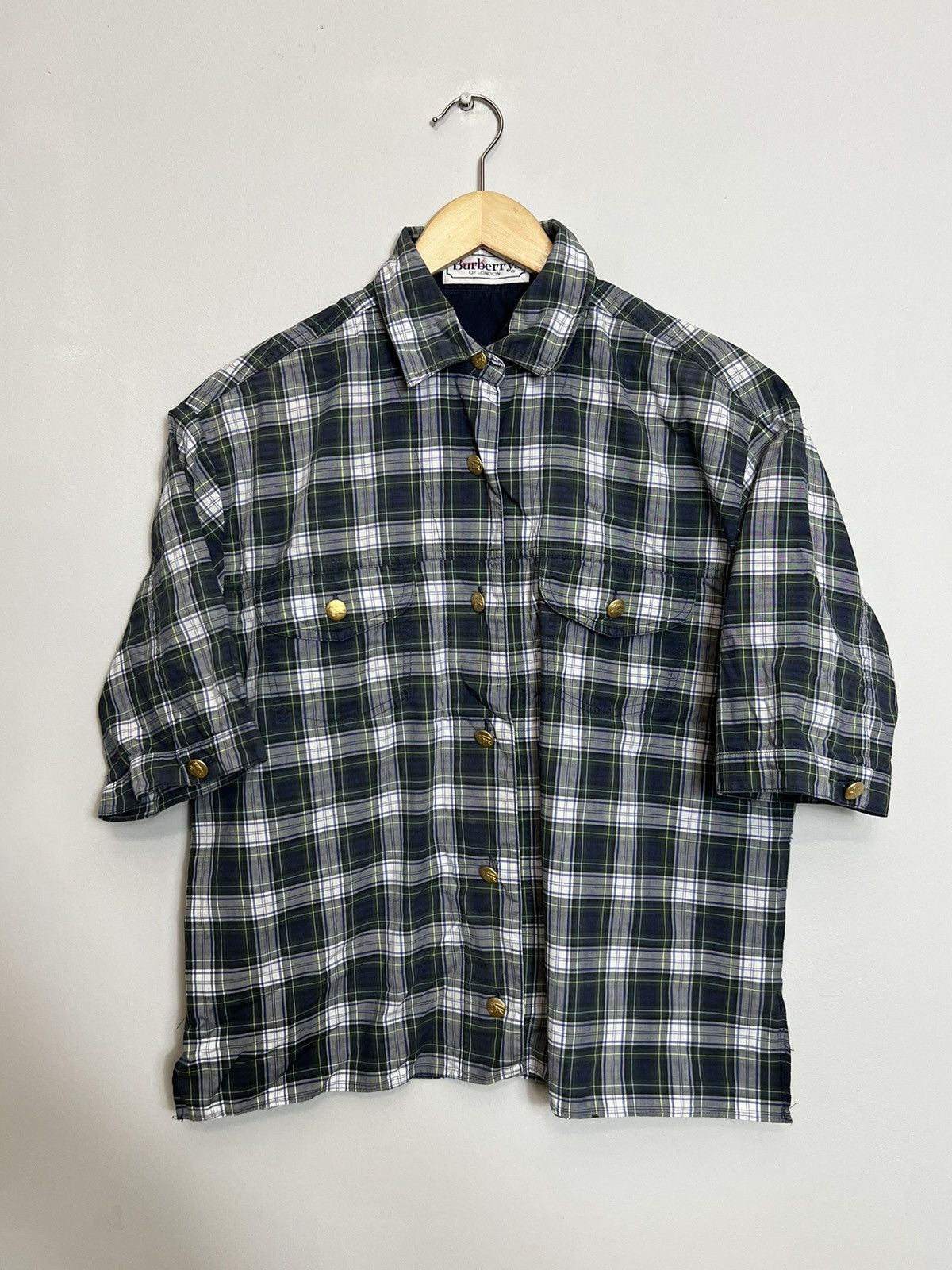 Vintage Burberrys Nova Check Button Up Shirt Hype Designer S