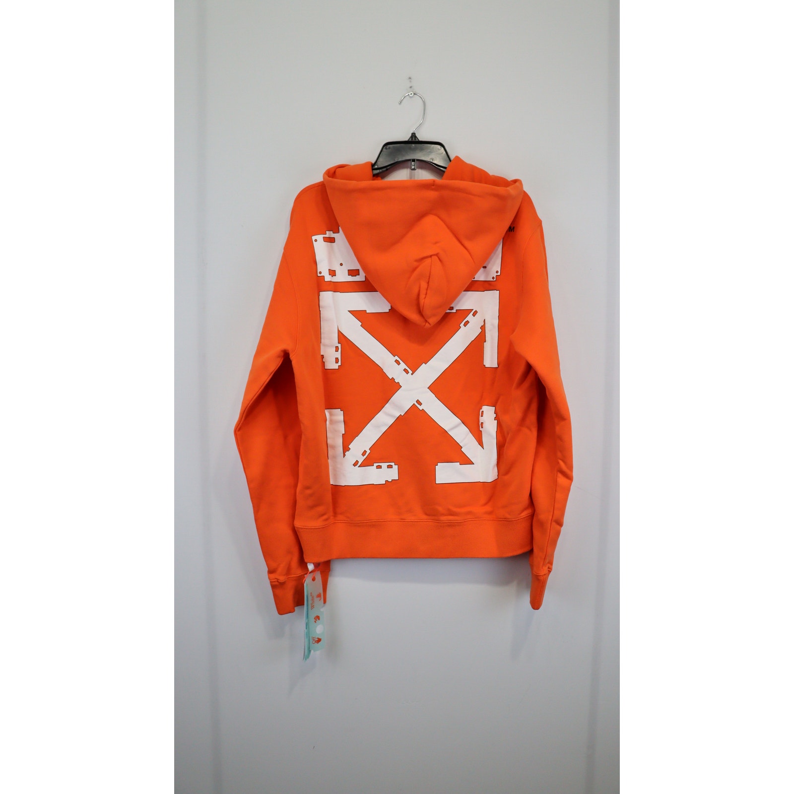 Orange off white hoodie best sale